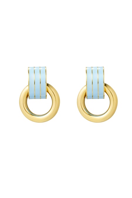 earring double layer blue 2