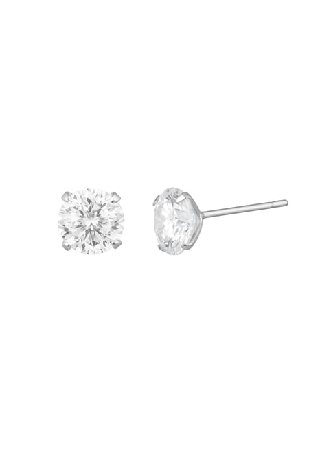 clous d'oreilles pierre ronde 2