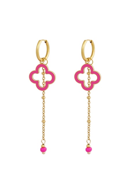 Boucles d'Couleur oreilles trèfle de minuit 2