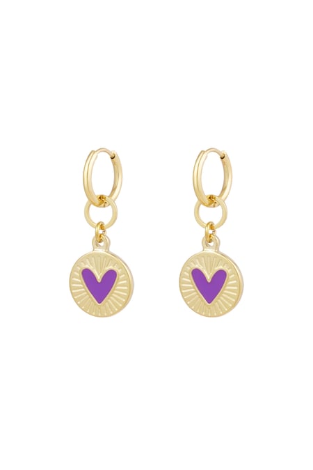 Earrings glowing heart 2