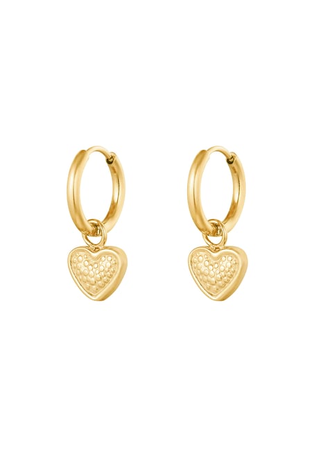 earrings heart with print 2