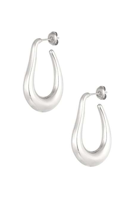 Earrings aesthetic drop - Silver Color color 2