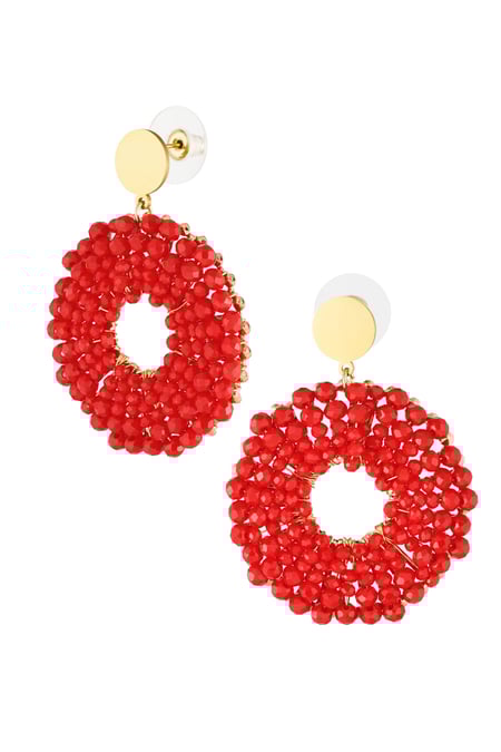 Earrings beaded party donut 2