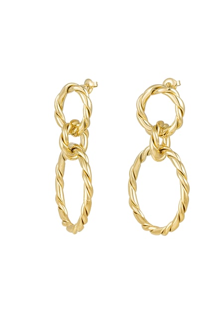 earrings link with twist 2
