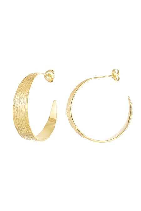 earrings half round with print 2