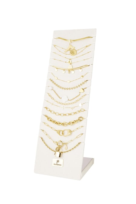 Armband mit grundlegenden Charms – Goldfarbe - Goldfarbefarbe