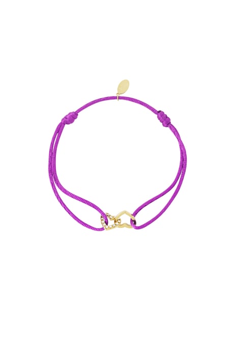 Bracelet satin connecté coeur 2