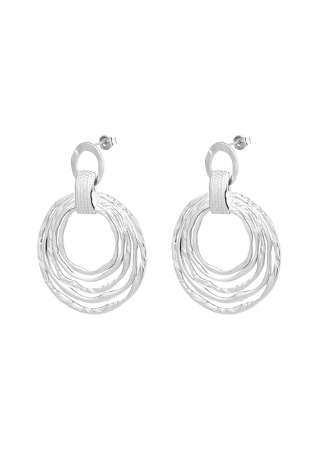 Earrings circles - Silver Color color 2