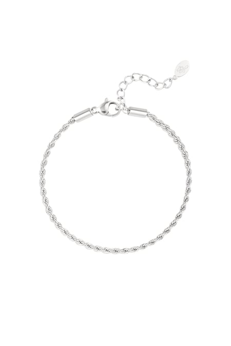 Armband jasseron gedraaid smal - zilver-2.0MM 2