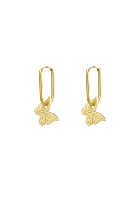 elongated earrings with butterfly 2