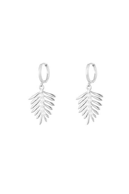 Earrings sail with pearls - Silver Color color 2