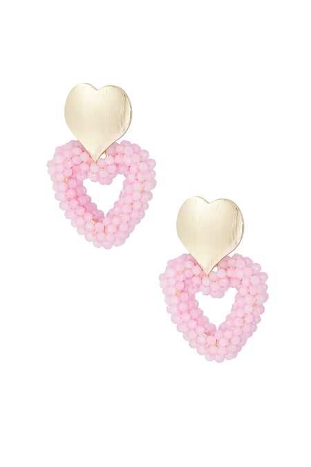 Pendientes novios - Color dorado rosa 2