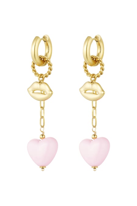 Ohrringe Liebe auf den Lippen – Roségold 2