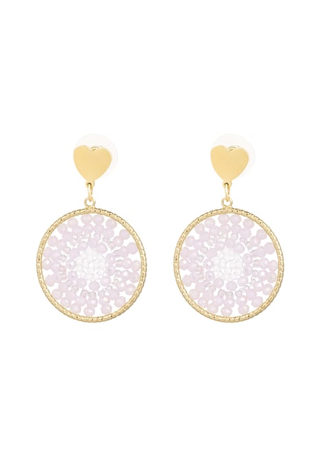 Pendientes mandala con corazón 2
