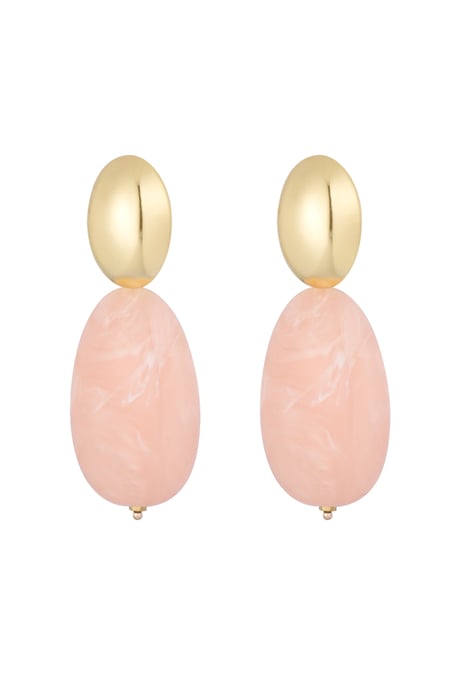 Doppelte Statement-Ohrringe – rosa  2