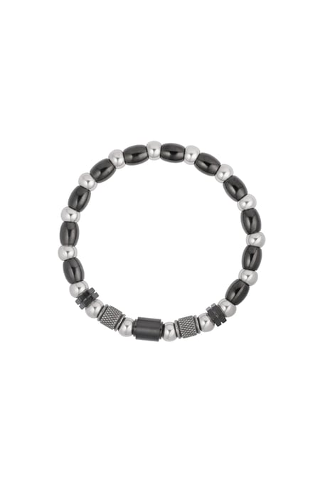 Heren armband zenith - zwart zilver
