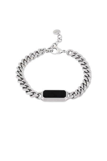 gliederarmband mit schwarzem stein 2