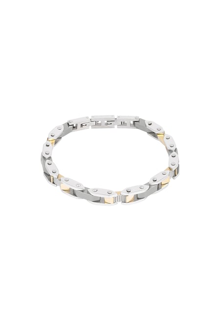 Men's bracelet summit band - silver color gold 2