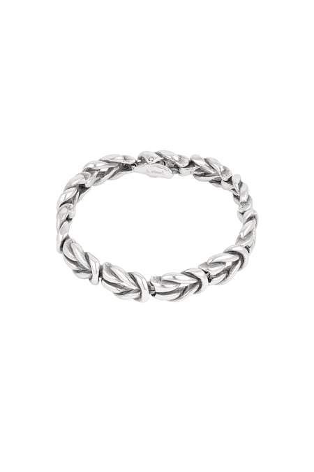 Men's bracelet vector wrap - Silver Color color 2
