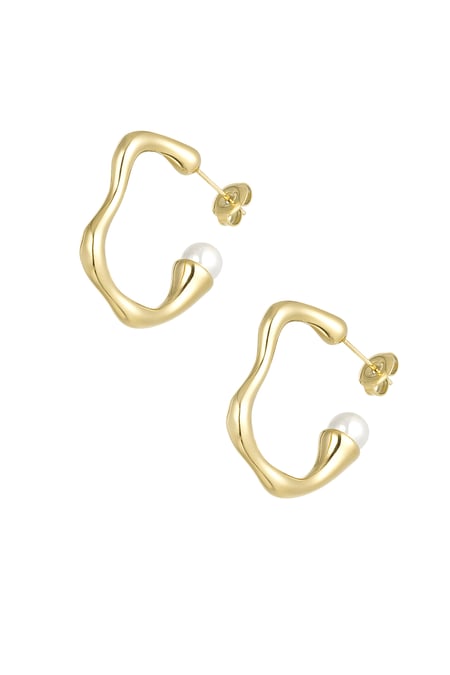 oorbellen asymmetrische parel 2