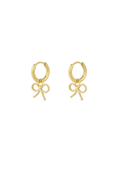 Boucles d'oreilles noeud basic - doré 2
