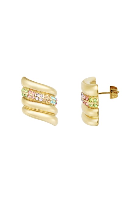 Boucles d'oreilles temps torsadés - multi 2