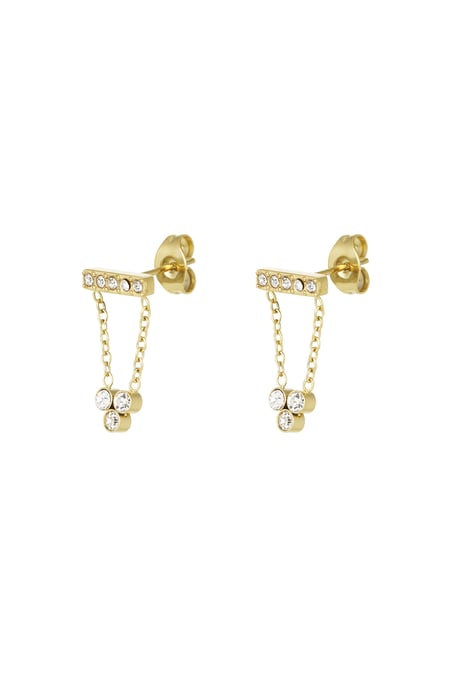 Boucles d'oreilles fantaisie foire - dorées 2