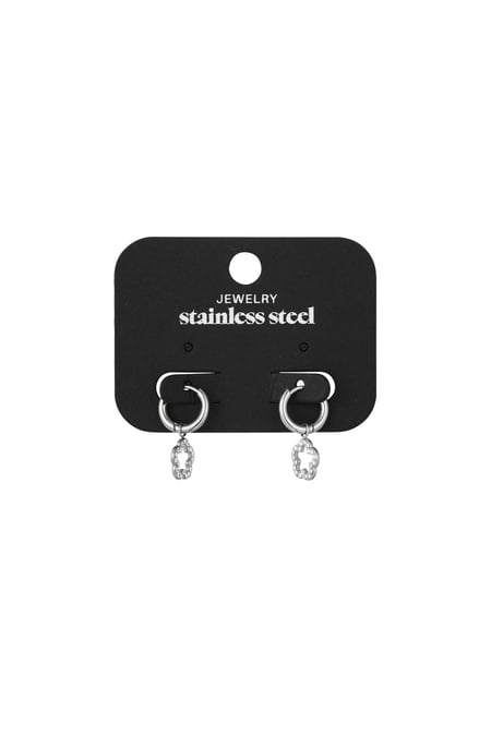 boucles d'oreilles fleur scintillante