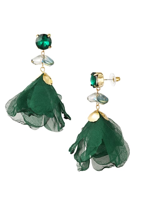 Oorbellen fall rose - groen 2