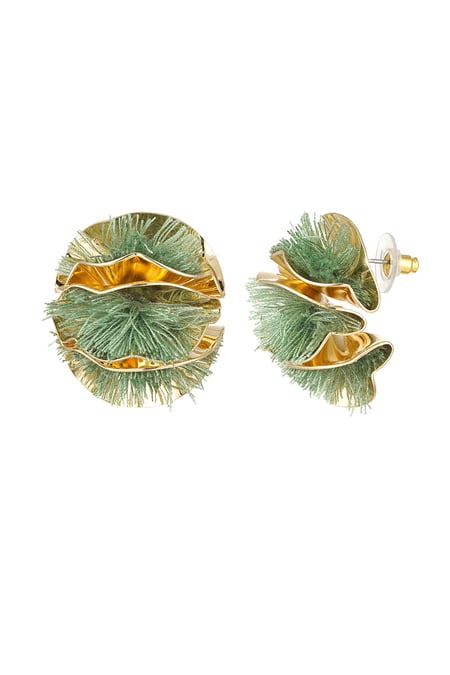 Colorful Flower statement earrings 2