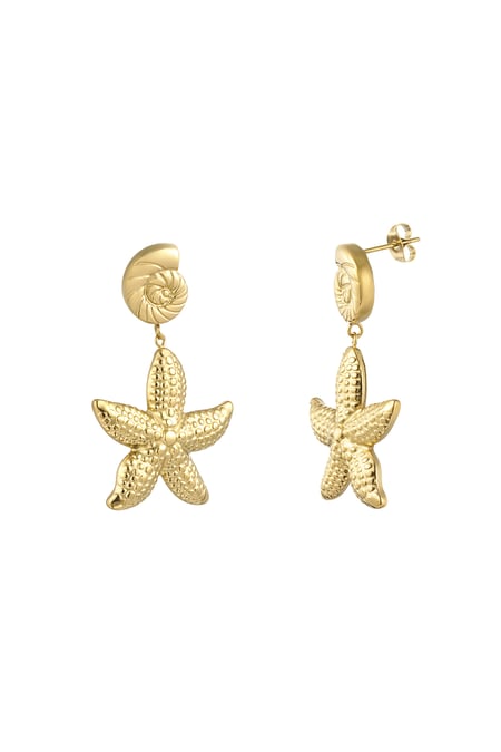 Ohrringe „Starry Beach“ – Goldfarbe - Goldfarbefarbe 2
