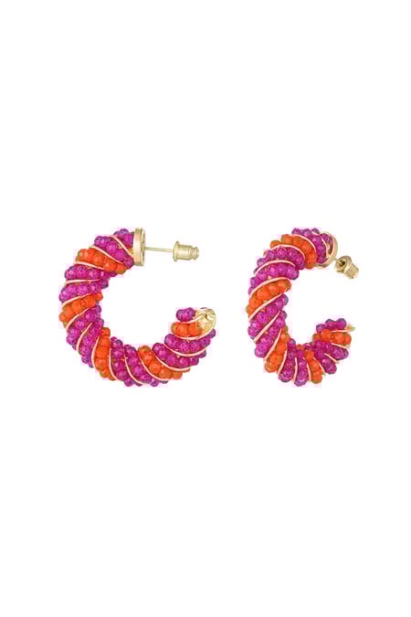 Twisted Grace Ohrringe - Orange und Pink 2