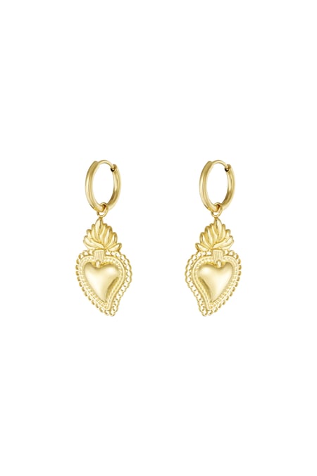 oorbellen flaming heart 2