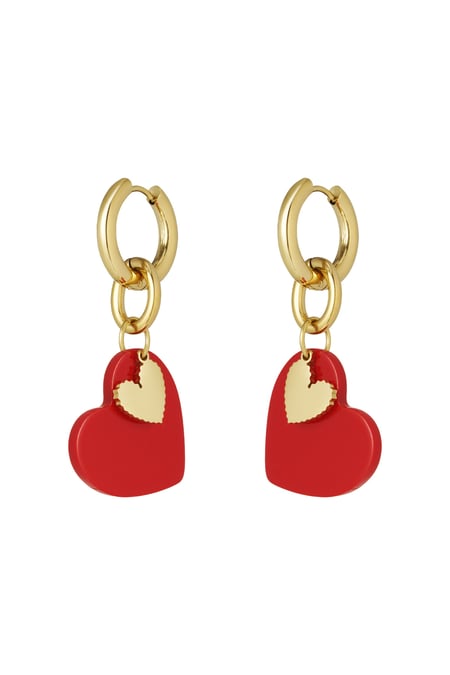 Boucles d'oreilles breloque coeur 2
