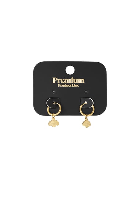 bee charm oorbellen