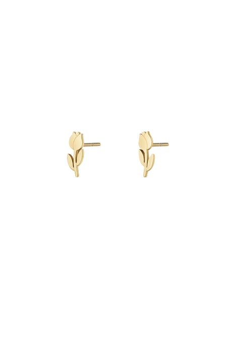 orecchini a bottone tulipano - colore oro (Pack with plastic bag) 2