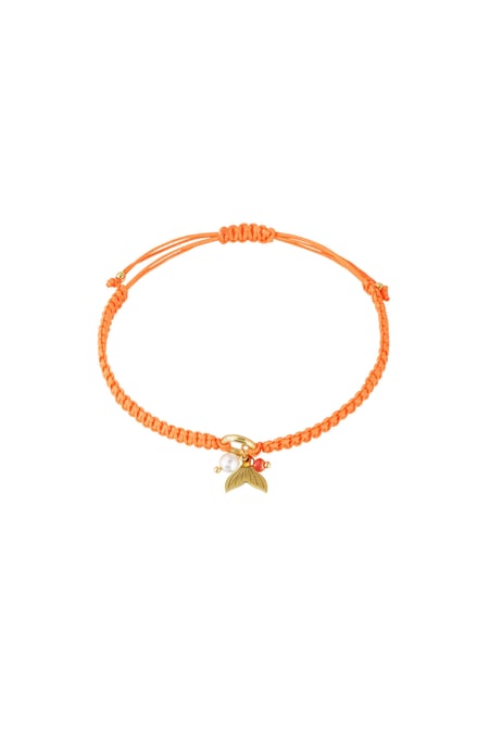 Bracelet sirène merveille - Couleur orange et or 2