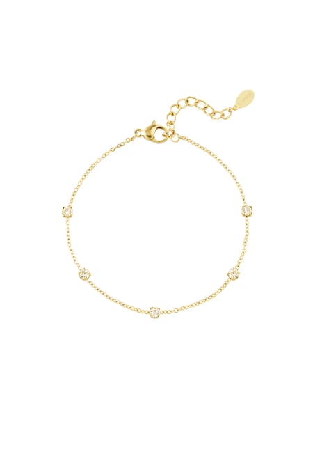 Diamant-Flüsterarmband - Goldfarben 2