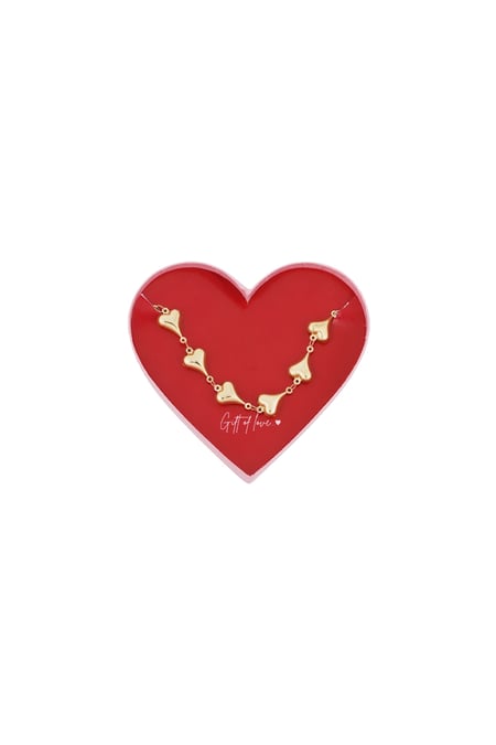 bracciale a catena a forma di cuore in acciaio inossidabile gift of love 2