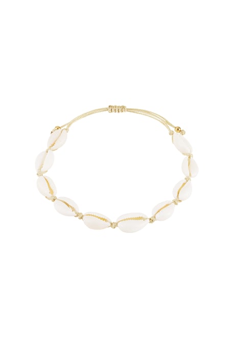 Enkelbandje Shell Beach Goud kleur Schelpjes 2