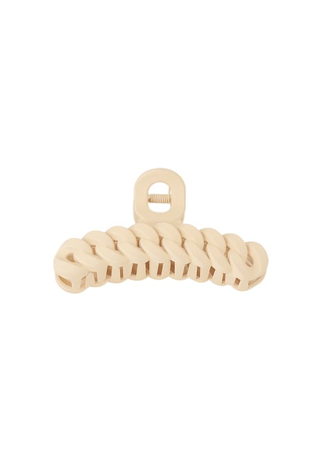Haarklem gevlochten - beige Plastic 2