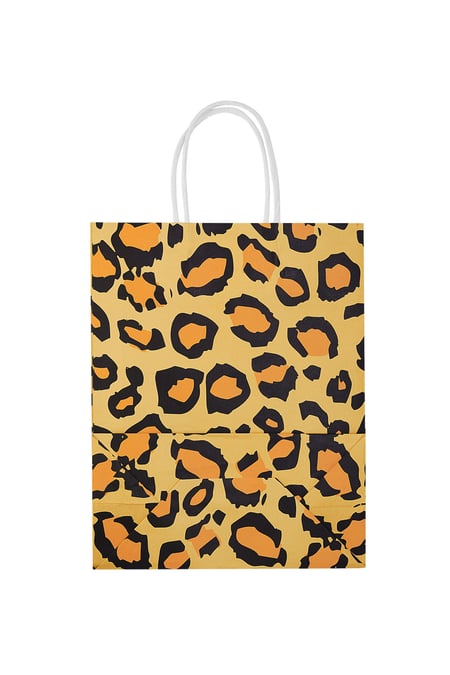 Bags leopard print 50 pieces - yellow Paper