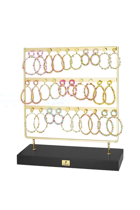 earrings display glass beads multi