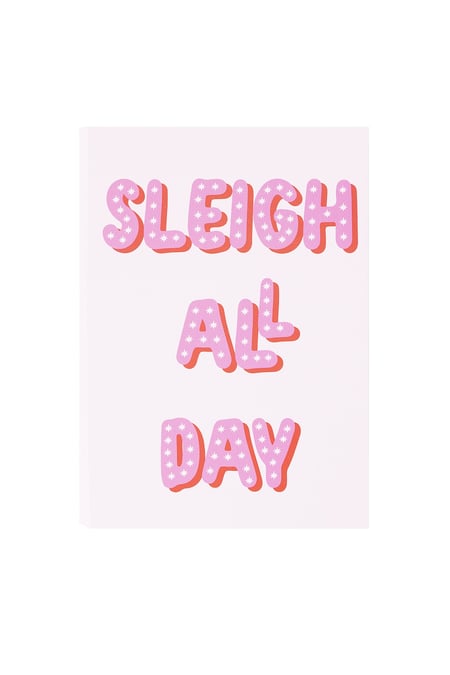 Wenskaart kerst sleigh all day 2