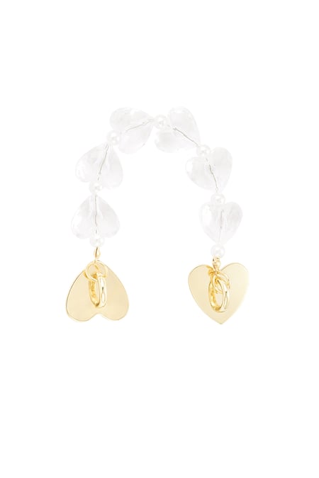 Kort telefoonkoord met hartjes - transparant 2