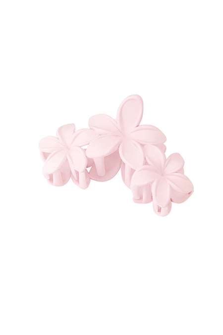 haarclip met grote bloemen - suikerspin roze 2
