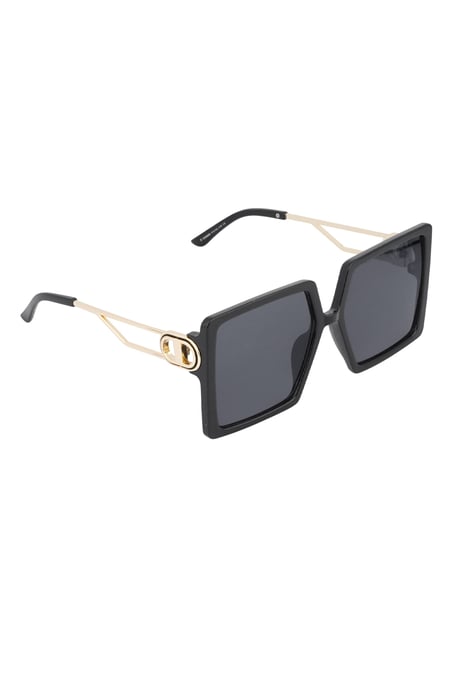 Sommerliche Statement-Sonnenbrille – Schwarz  2