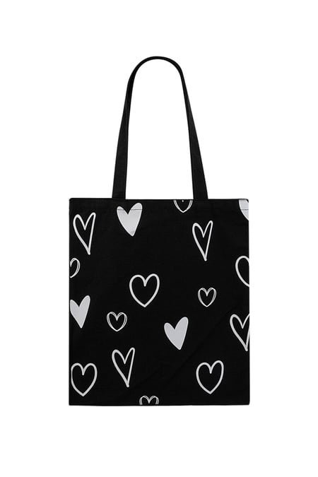 Canvas shopper hartjes 2