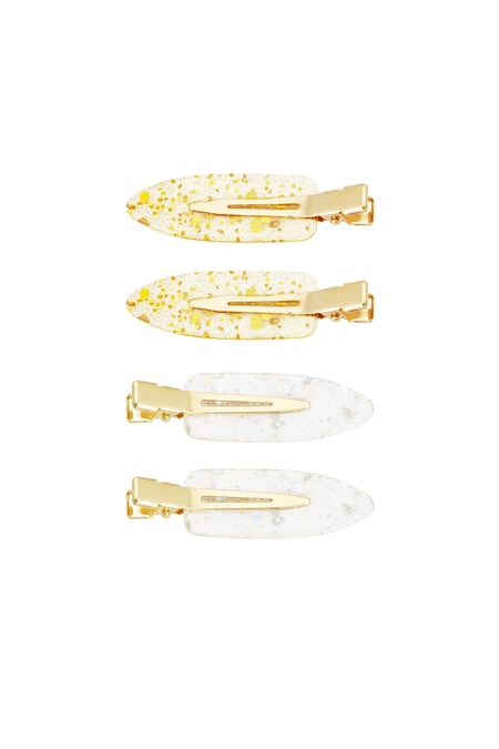 Haarclip box marmer - Goud kleur zilver