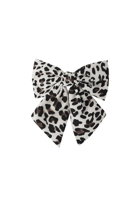 Schleife mit Panther-Print - Schwarz/Weiß  2